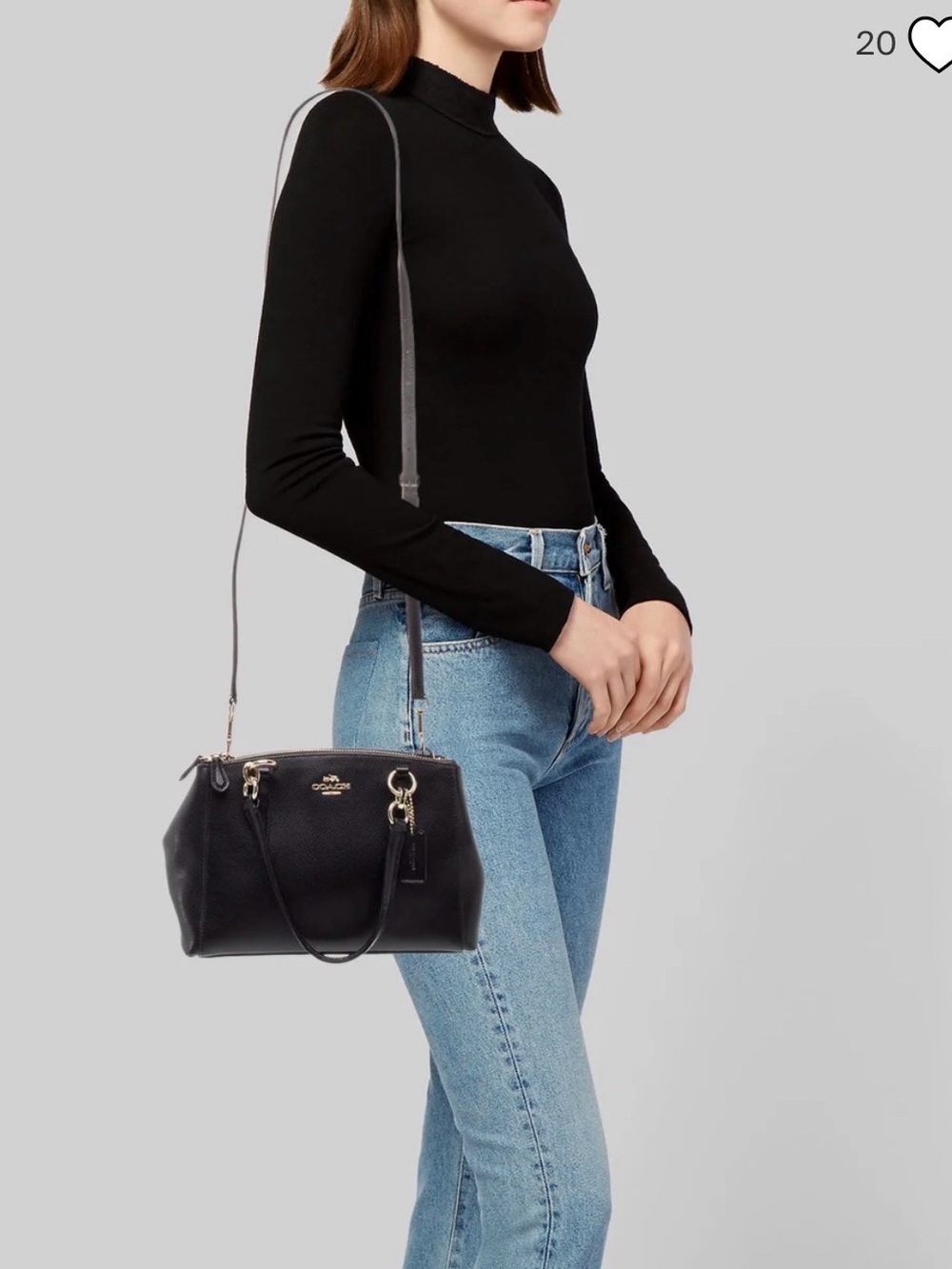 Coach Christie Carryall Bag Pocketbook | Black with Gold 💛